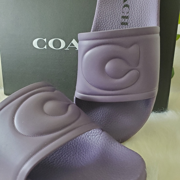 NWB Coach Slides slippers sandals 9 - Picture 3 of 5